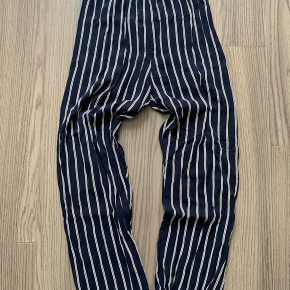 Brandy Melville Navy Blue Striped Pants - Picture 1 of 4